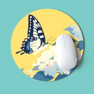 Egérpad Hortenzia és Pillangó Mintával - Természetes Elegancia az Asztalodon, Otthon & Életmód, Tárolás & Rendszerezés, Íróasztali tároló, Decoupage, transzfer és szalvétatechnika, MESKA