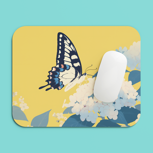 Egérpad Hortenzia és Pillangó Mintával - Természetes Elegancia az Asztalodon, Otthon & Életmód, Tárolás & Rendszerezés, Íróasztali tároló, Decoupage, transzfer és szalvétatechnika, MESKA