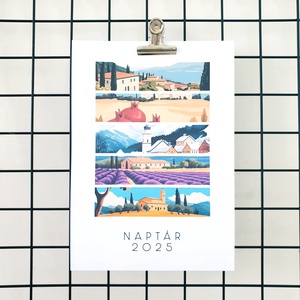 2025-ös Travel Poster falinaptár  A4 és A5 méretben, Otthon & Életmód, Dekoráció, Fali és függő dekoráció, Falinaptár & Öröknaptár, Fotó, grafika, rajz, illusztráció, MESKA