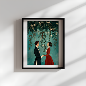 Jane Austen regénye inspirálta karácsonyi kép - művészet - grafika & illusztráció - művészi nyomat - Meska.hu