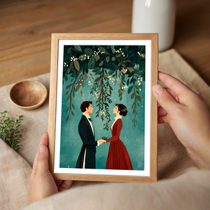 Jane Austen regénye inspirálta karácsonyi kép - művészet - grafika & illusztráció - művészi nyomat - Meska.hu