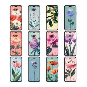 Virágos Mobiltelefon Háttérképek  24 Darabos Csomag - művészet - grafika & illusztráció - digitális - Meska.hu