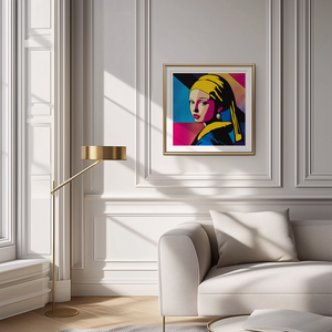 Jan Vermeer van Delft ihlette Pop-Art Falikép  A Klasszikus Újraértelmezése - művészet - grafika & illusztráció - művészi nyomat - Meska.hu