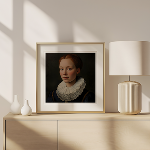 Jan van Eyck Inspirálta Reneszánsz Női Portré  Kivételes Művészi Nyomat - művészet - grafika & illusztráció - művészi nyomat - Meska.hu