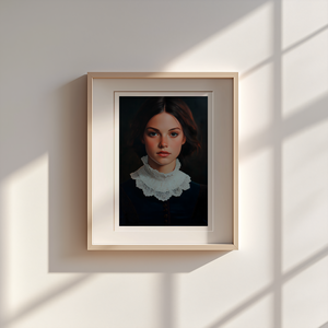 Jan van Eyck ihlette Reneszánsz Női Portré  Exkluzív Művészeti Kivitel - művészet - grafika & illusztráció - művészi nyomat - Meska.hu