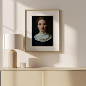 Jan van Eyck ihlette Reneszánsz Női Portré  Exkluzív Művészeti Kivitel - művészet - grafika & illusztráció - művészi nyomat - Meska.hu