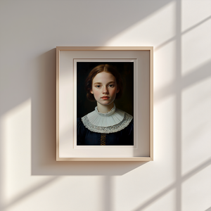 Jan van Eyck ihlette Reneszánsz Női Portré  Exkluzív Művészeti Kivitel - művészet - grafika & illusztráció - művészi nyomat - Meska.hu