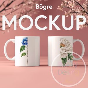 Bögre mockup - Digitális termék, Művészet, Grafika & Illusztráció, Digitális, Fotó, grafika, rajz, illusztráció, MESKA