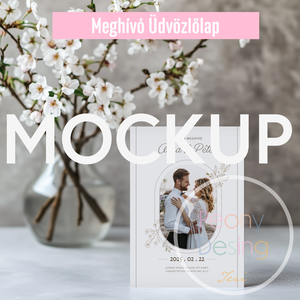 Tavaszi Hangulatú Képeslap  Kártya Mockup PSD/PNG, Művészet, Grafika & Illusztráció, Digitális, Fotó, grafika, rajz, illusztráció, MESKA