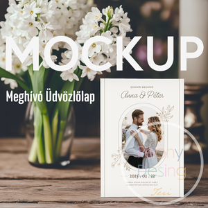 Tavaszi Hangulatú Képeslap  Kártya Mockup PSD/PNG, Művészet, Grafika & Illusztráció, Digitális, Fotó, grafika, rajz, illusztráció, MESKA