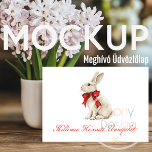 Tavaszi Hangulatú Képeslap  Kártya Mockup PSD/PNG, Művészet, Grafika & Illusztráció, Digitális, Fotó, grafika, rajz, illusztráció, MESKA