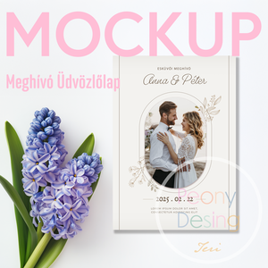 Tavaszi Hangulatú Képeslap  Kártya Mockup PSD/PNG, Művészet, Grafika & Illusztráció, Digitális, Fotó, grafika, rajz, illusztráció, MESKA