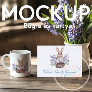 Tavaszi Hangulatú Képeslap  Kártya Mockup PSD/PNG, Művészet, Grafika & Illusztráció, Digitális, Fotó, grafika, rajz, illusztráció, MESKA