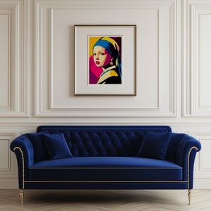 Jan Vermeer van Delft ihlette Pop-Art Falikép  A Klasszikus Újraértelmezése - művészet - grafika & illusztráció - művészi nyomat - Meska.hu