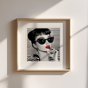 Exkluzív Audrey Hepburn Pop-Art Falikép  Digitális Letöltés és 21x21 cm-es Nyomtatott Nyomat, Művészet, Grafika & Illusztráció, Művészi nyomat, Fotó, grafika, rajz, illusztráció, MESKA