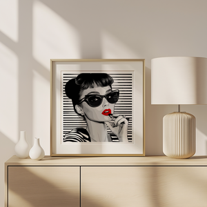 Exkluzív Audrey Hepburn Pop-Art Falikép  Digitális Letöltés és 21x21 cm-es Nyomtatott Nyomat - művészet - grafika & illusztráció - művészi nyomat - Meska.hu