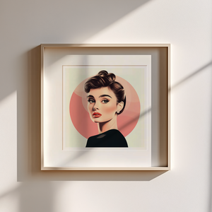Exkluzív Audrey Hepburn Pop-Art Falikép  Digitális Letöltés és 21x21 cm-es Nyomtatott Nyomat, Művészet, Grafika & Illusztráció, Művészi nyomat, Fotó, grafika, rajz, illusztráció, MESKA