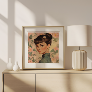 Exkluzív Audrey Hepburn Pop-Art Falikép  Digitális Letöltés és 21x21 cm-es Nyomtatott Nyomat - művészet - grafika & illusztráció - művészi nyomat - Meska.hu