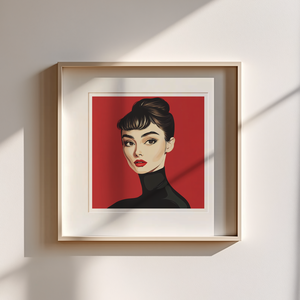 Exkluzív Audrey Hepburn Pop-Art Falikép  Digitális Letöltés és 21x21 cm-es Nyomtatott Nyomat, Művészet, Grafika & Illusztráció, Művészi nyomat, Fotó, grafika, rajz, illusztráció, MESKA
