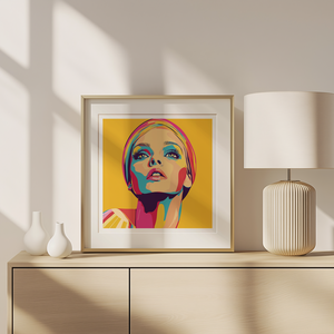 Twiggy Inspirálta Pop-Art Falikép  Exkluzív Művészeti Élmény Digitális és Nyomtatott Választékban - művészet - grafika & illusztráció - művészi nyomat - Meska.hu