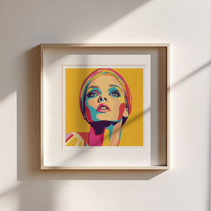 Twiggy Inspirálta Pop-Art Falikép  Exkluzív Művészeti Élmény Digitális és Nyomtatott Választékban - művészet - grafika & illusztráció - művészi nyomat - Meska.hu