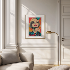 Twiggy Inspirálta Pop-Art Falikép  Exkluzív Művészeti Élmény Digitális és Nyomtatott Választékban - művészet - grafika & illusztráció - művészi nyomat - Meska.hu