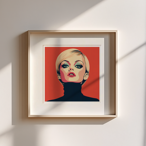 Twiggy Inspirálta Pop-Art Falikép  Exkluzív Művészeti Élmény Digitális és Nyomtatott Választékban, Művészet, Grafika & Illusztráció, Művészi nyomat, Fotó, grafika, rajz, illusztráció, MESKA