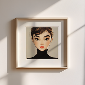 Exkluzív Audrey Hepburn Pop-Art Falikép  Digitális Letöltés és 21x21 cm-es Nyomtatott Nyomat, Művészet, Grafika & Illusztráció, Művészi nyomat, Fotó, grafika, rajz, illusztráció, MESKA