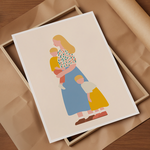 Két ölelésben  Anyák gyermekeikkel mini print sorozatból - otthon & életmód - dekoráció - kép & falikép - poszter - Meska.hu
