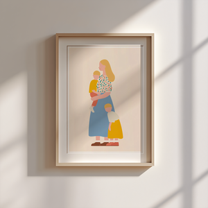 Két ölelésben  Anyák gyermekeikkel mini print sorozatból - otthon & életmód - dekoráció - kép & falikép - poszter - Meska.hu