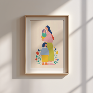 Egy ölelésnyi világ  Anyák gyermekeikkel mini print sorozatból - otthon & életmód - dekoráció - kép & falikép - poszter - Meska.hu