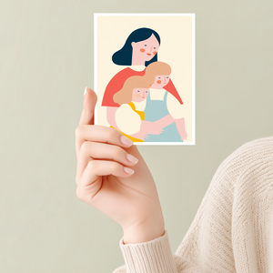 Három szív  Anyák gyermekeikkel mini print sorozatból, Otthon & Életmód, Dekoráció, Kép & Falikép, Poszter, Fotó, grafika, rajz, illusztráció, MESKA