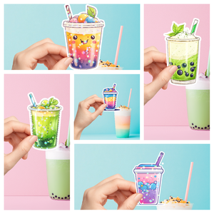Bubble Tea Matricacsomag  Egyedi Vinyl Matricák Kültéri Használatra is - otthon & életmód - papír, írószer - matrica, matrica csomag - Meska.hu