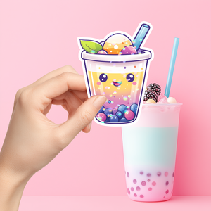 Bubble Tea Matrica  Egyedi Vinyl Matrica Kültéri Használatra is - Meska.hu