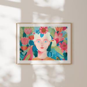 A Madarak Királynője  Színes művészi print trópusi hangulattal - Meska.hu