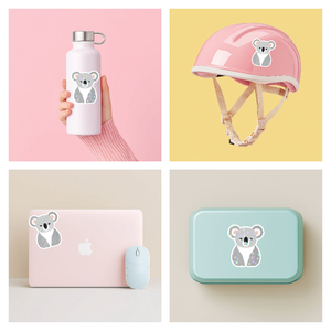 Koala  Egyedi Vinyl Matrica Kültéri Használatra is - otthon & életmód - papír, írószer - matrica, matrica csomag - Meska.hu