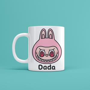 Labubu Dada mintás kerámia bögre, Otthon & Életmód, Konyhafelszerelés, tálalás, Tálalás, Bögre & Csésze, Fotó, grafika, rajz, illusztráció, Decoupage, transzfer és szalvétatechnika, MESKA