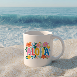 Aloha feliratú bögre  trópusi nyár a kezedben - Meska.hu