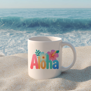 Aloha feliratú bögre  trópusi nyár a kezedben - Meska.hu
