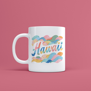 Hawaii feliratú bögre  trópusi hangulat a reggelekhez - otthon & életmód - konyhafelszerelés, tálalás - tálalás - bögre & csésze - Meska.hu