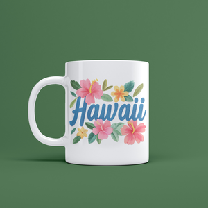 Hawaii feliratú bögre  trópusi hangulat a reggelekhez - otthon & életmód - konyhafelszerelés, tálalás - tálalás - bögre & csésze - Meska.hu
