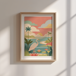 Florida inspirálta falikép  tengerparti hangulat otthonra - Meska.hu