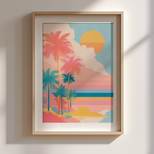 Florida inspirálta falikép  tengerparti hangulat otthonra - Meska.hu