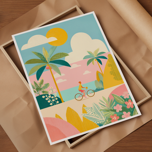 Florida inspirálta falikép  tengerparti hangulat otthonra - művészet - grafika & illusztráció - művészi nyomat - Meska.hu
