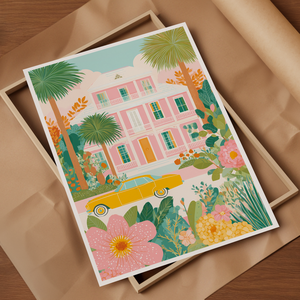 Florida inspirálta falikép  tengerparti hangulat otthonra - művészet - grafika & illusztráció - művészi nyomat - Meska.hu