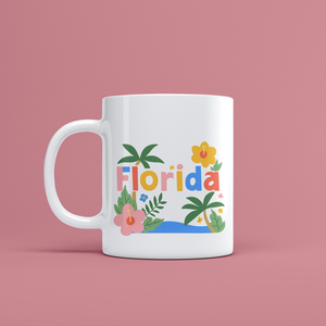  Florida mintás bögre  tengerparti hangulat a kezedben - otthon & életmód - konyhafelszerelés, tálalás - tálalás - bögre & csésze - Meska.hu