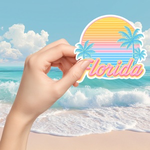 Florida matrica  napsütötte tengerparti hangulat, Otthon & Életmód, Papír, írószer, Matrica, matrica csomag, Fotó, grafika, rajz, illusztráció, MESKA