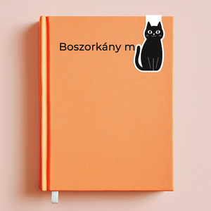Fekete cicás mágneses könyvjelző  stílusos és praktikus olvasóknak - könyv & zene - könyvjelző - Meska.hu