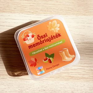 Őszi memóriajáték  34 darabos kártyacsomag (17 pár) - játék & sport - készségfejlesztő és logikai játék - memória játékok - Meska.hu