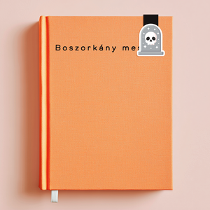Halloween-i mágneses könyvjelző  kopony mintás sírkővel - könyv & zene - könyvjelző - Meska.hu